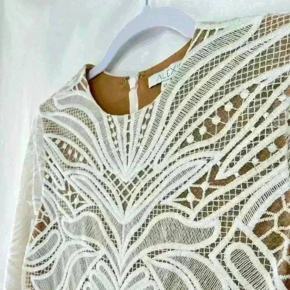 Alexis White Garner Lace Fringe Long Sleeve Romper ASO Taylor Swift - Picture 8 of 15